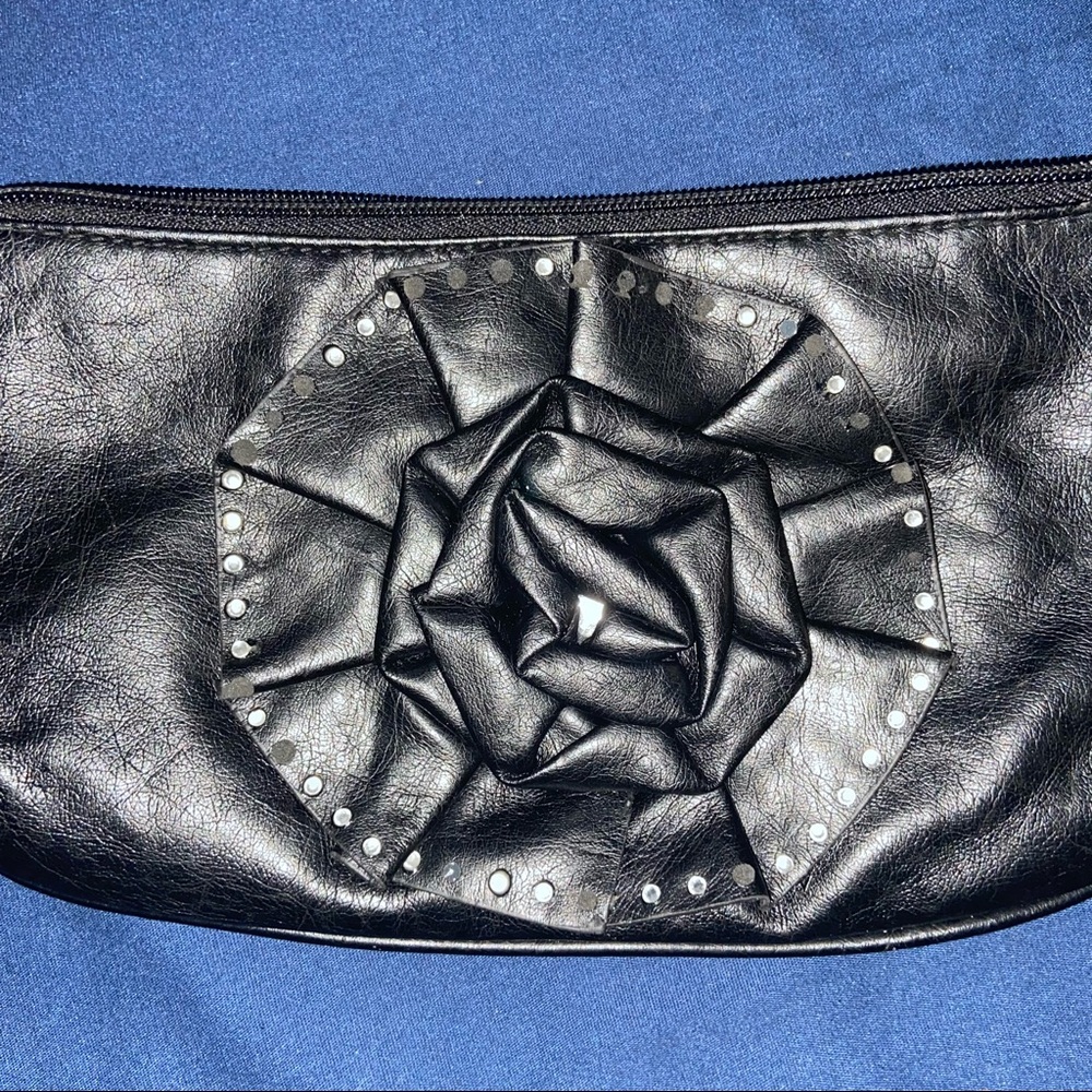 Black Flower Clutch